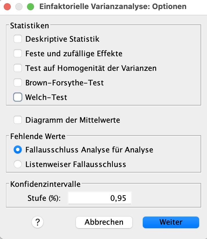 Varianzanalyse (ANOVA) in SPSS